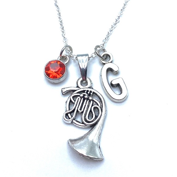 French Horn Necklace Musical Instruments May Be Personalized - Picture 8 of 9